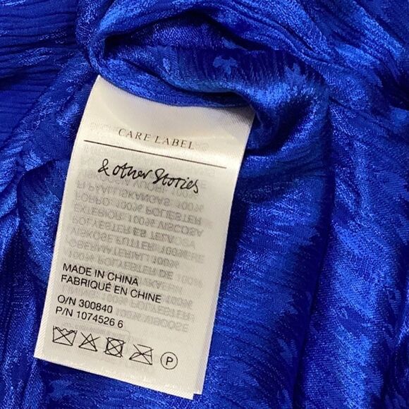 NWT & Other Stories Halter Cut Out Midi Sleeveless Dress Blue Sz 0 - Picture 9 of 12